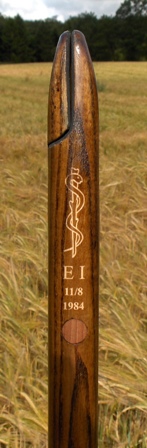 Cross stick - staff of Esculapius - Laser engraving - made to  someone who shoots from his or her left shoulder